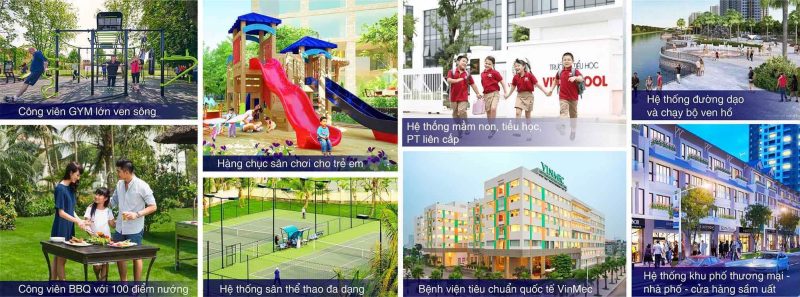 Phân khu San Hô Vinhomes The Empire Ocean Park 2 Hưng Yên 13 Hệ thống tiện ích ngoài trời Vinhomes Dream City Hưng Yên The Empire
