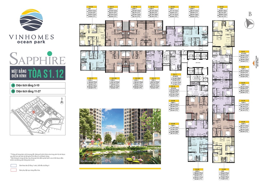 Thông tin tòa S1.12 Vinhomes Ocean Park 8 Mặt bằng toà S1.12 Vinhomes Ocean Park