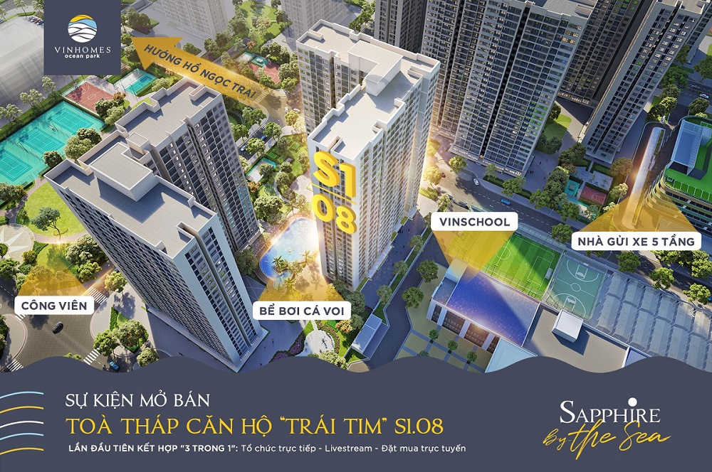 Thông tin tòa S1.08 Vinhomes Ocean Park 8 Toà S1.08 Vinhomes Ocean Park
