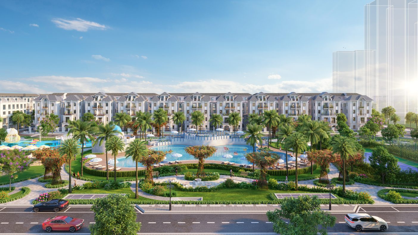 Cảnh quan nội khu Vịnh Tây Vinhomes Ocean Park 3 The Crown