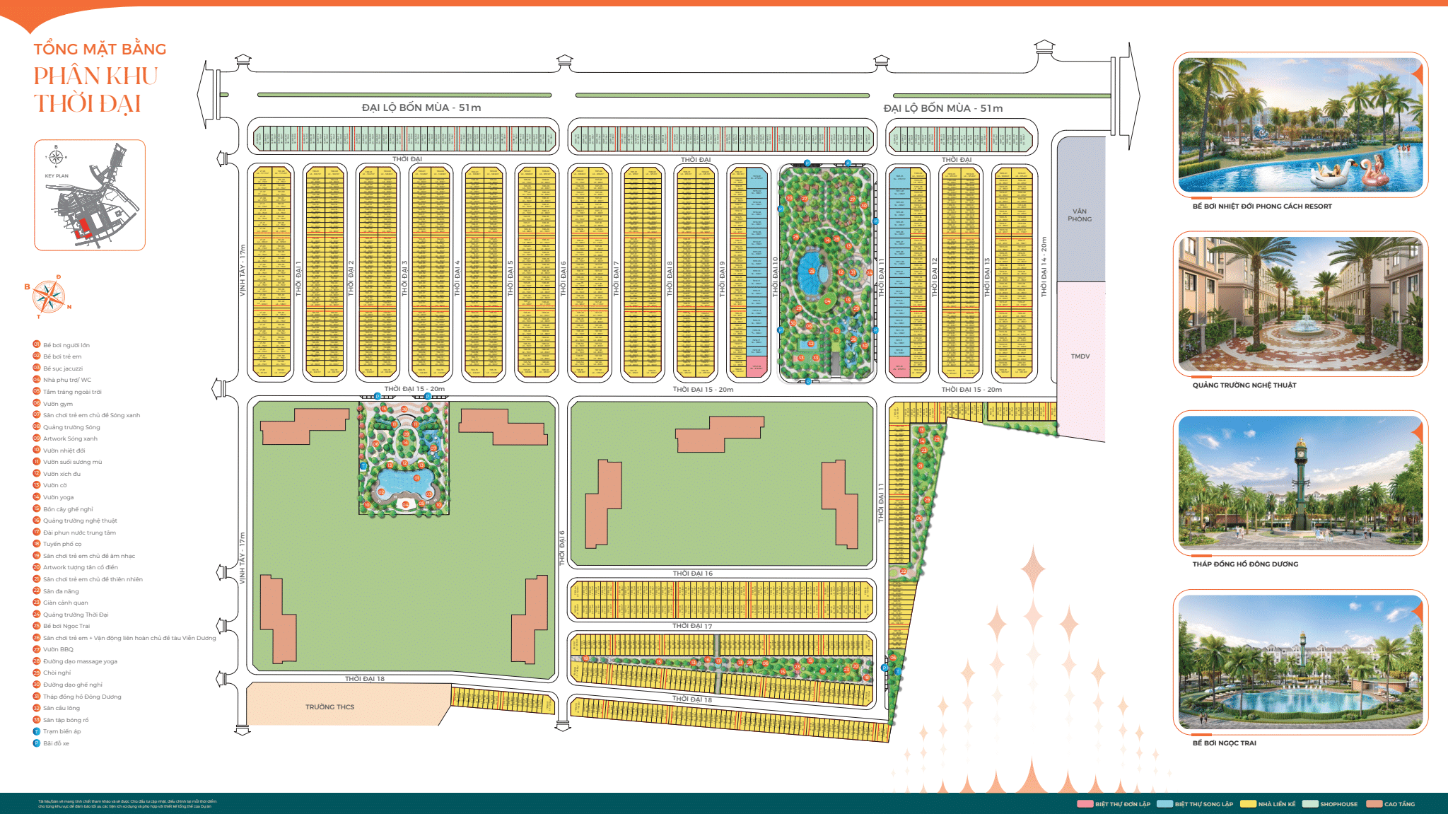 Mặt bằng phân khu thời đại Vinhomes Ocean Park 3 The Crown