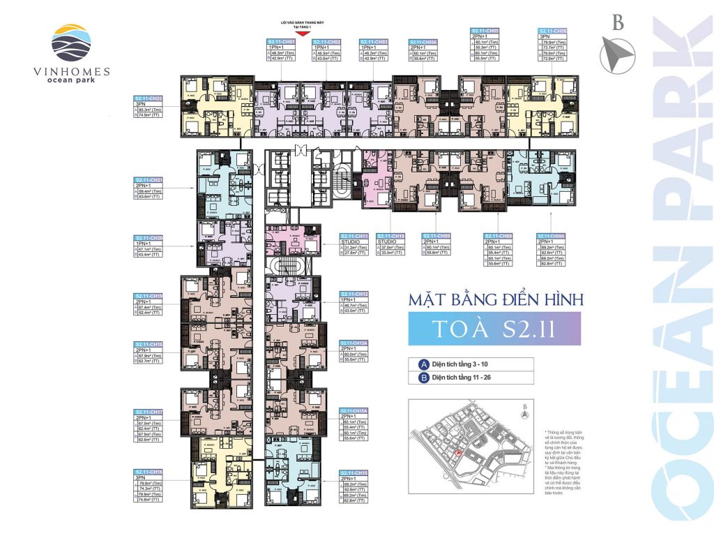 Mặt Bằng S2.11 Vinhomes Ocean Park