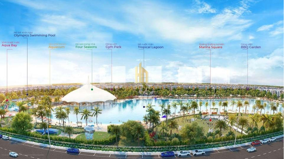 Tiện ích phân khu Vịnh Tây Vinhomes Ocean Park 3 The Crown